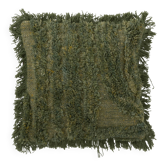 Coussin ligne arrondie laine kaki (45x45x15cm)