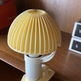 Small mushroom clip lamp Sarlam beige plastic vintage night light