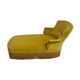 Yellow velvet meridian bench