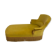 Yellow velvet meridian bench
