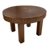 Circular brutalist table from the 1950s