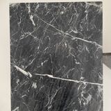 Set of 2 pull-out tables in black/grey marble