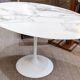 Eero Saarinen & Knoll Table "Tulip ovale" calacatta oro