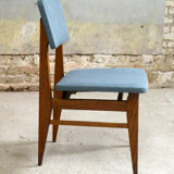 Series of 6 oak chairs, 1950