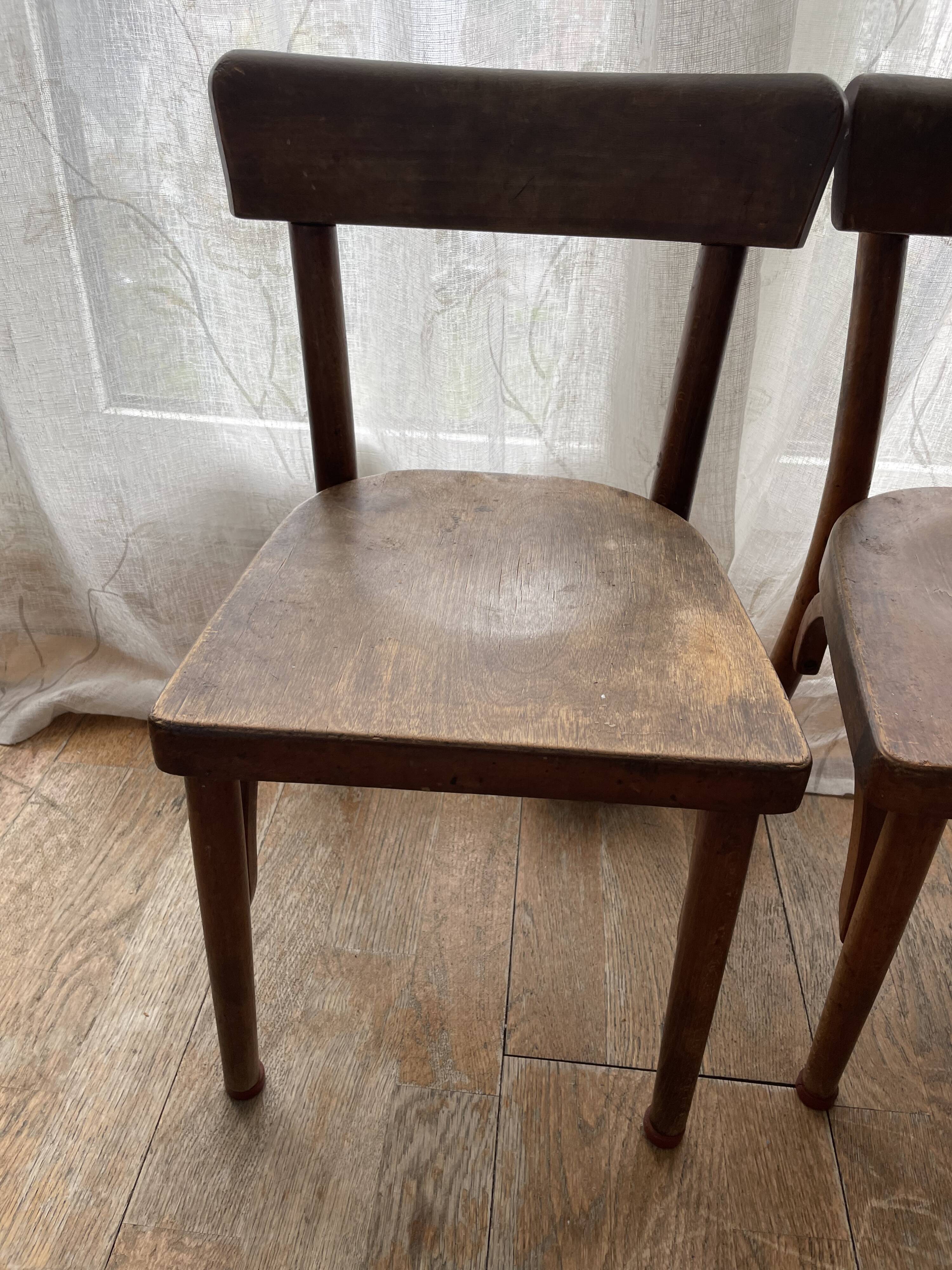 Duo of children's bistro chairs