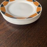 Set of 6 Badonviller plates, Henri model