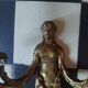 Pair of gilt bronze caryatid sconces