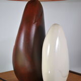 Ceramic pebble lamp by François Chatain 1980