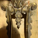 Pair of LXV style gilt bronze wall lights
