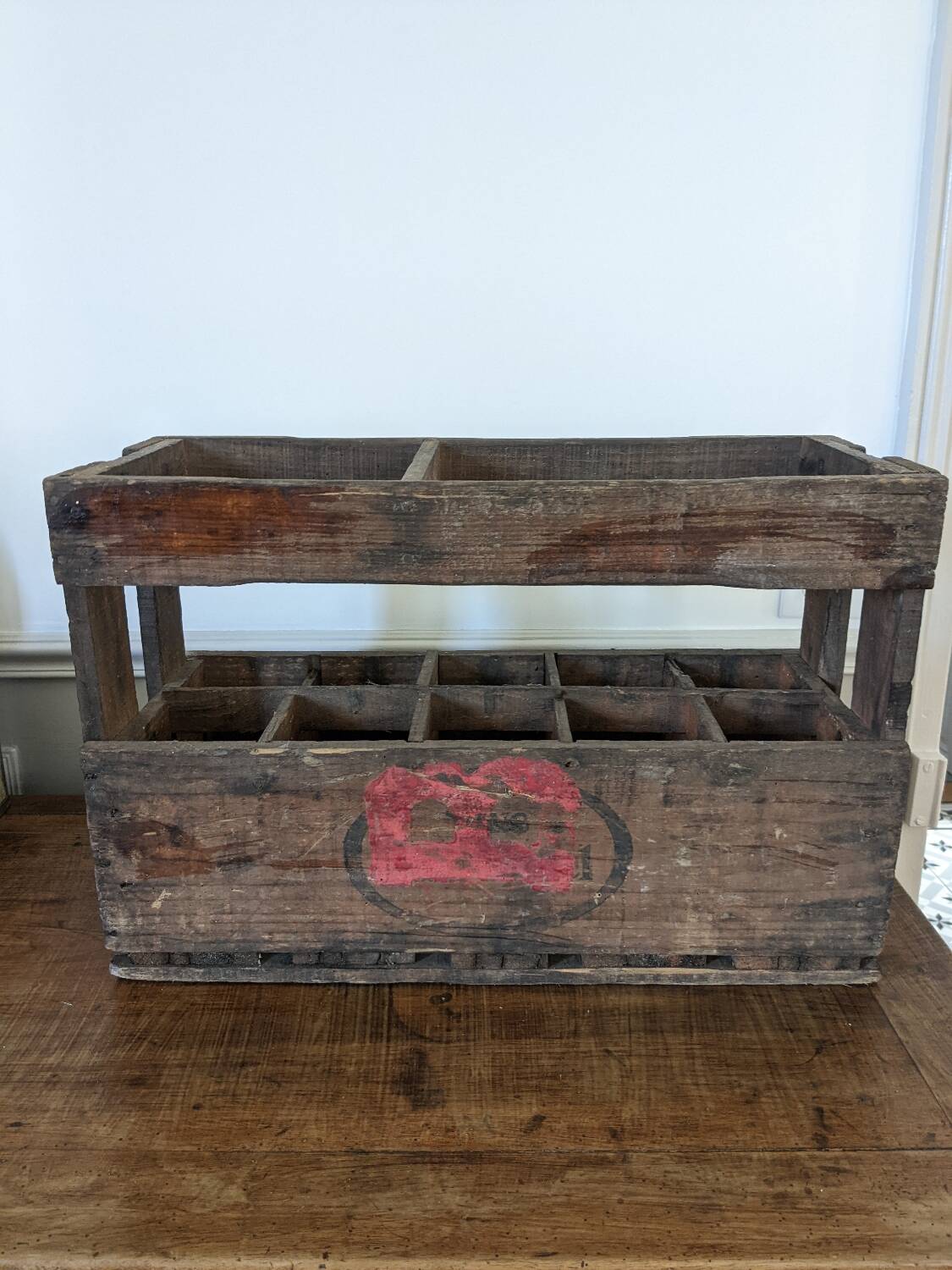 Wooden bottle holder