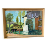 Paysage de maison de campagne
