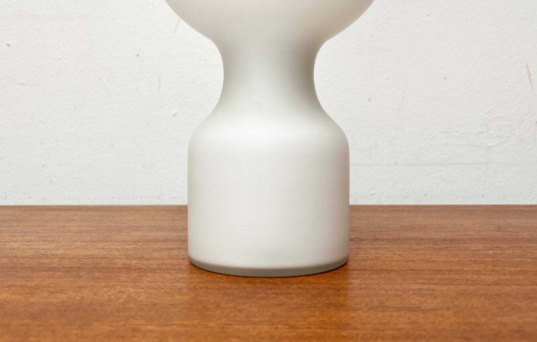 Vintage minimalist glass table lamp from the space age by Jean Paul Edmonds Alt for Philips, 1970s.