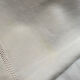 Drap ancien en fil de coton monogramme et brodé .