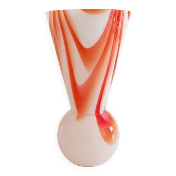 Vase en verre de Murano Carlo Moretti, décor marbré, Italie, années 1960