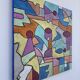 Abstract geometric coloured painting