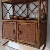 Shelf wall vintage rattan