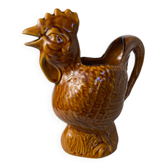 Poet Laval ceramic rooster pitcher