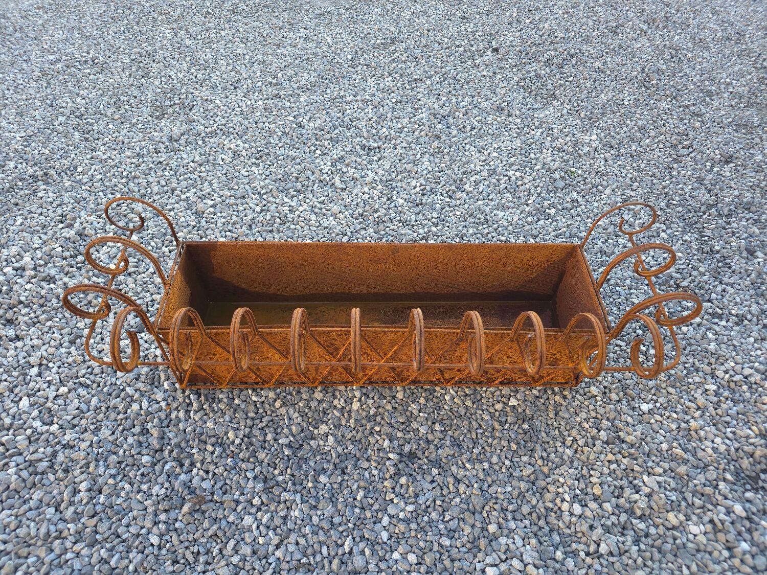 Wrought iron wall planter