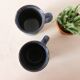 Set of 2 mugs in stoneware, artisanal pottery, made in England, vintage, 1980