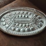 Plat  metal à compartiments  cristal