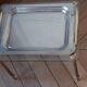 Silver metal and brass tray