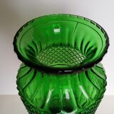 Old glass green vase