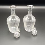 Two liquor decanters