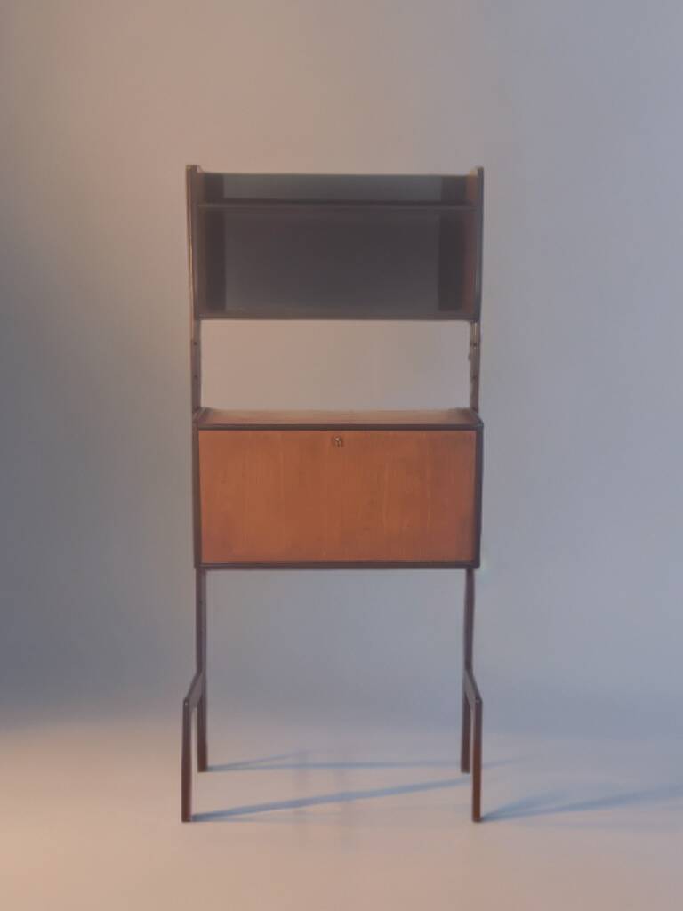 Teak secretary desk Ergo, Vintage Scandinavian 1960s