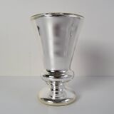 Set of six Amalgam Glass Goblets, Biedermeier, Peasant Silver, Circa 1860's.