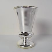 Set of six Amalgam Glass Goblets, Biedermeier, Peasant Silver, Circa 1860's.