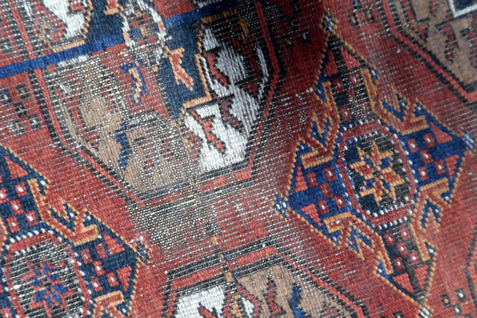 Handmade vintage Afghan Baluch rug 93cm x 164cm 1920s