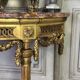 Louis XVI console table in carved and gilded wood, Jura brocatelle marble, 18th century