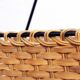 Vintage wicker magazine rack