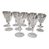 Set of 11 crystal glasses