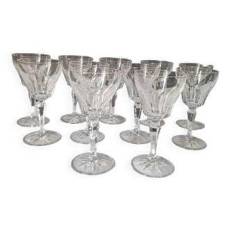 Set of 11 crystal glasses