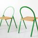 2 Chaises pliantes en cannage Giorgio Cattelan