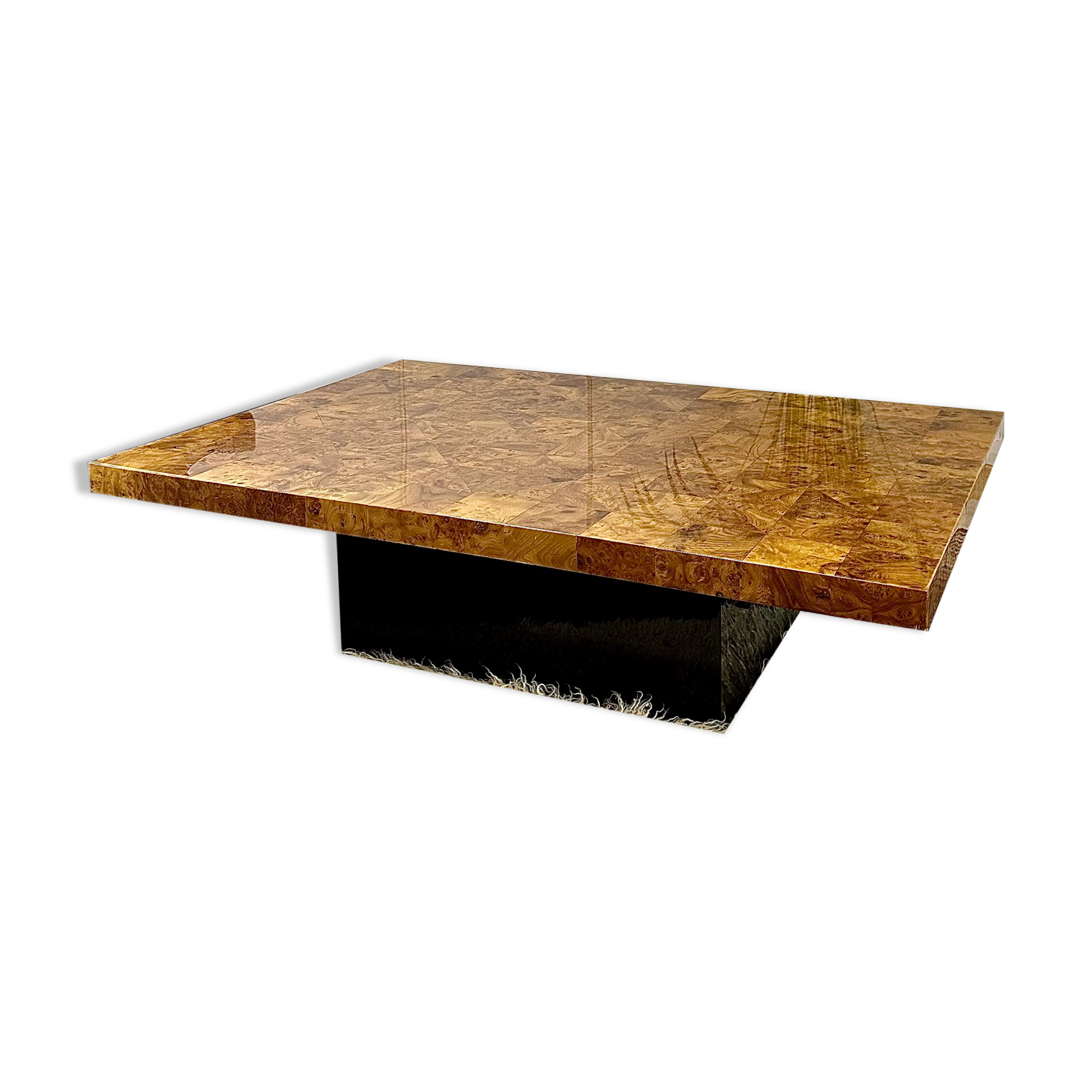 Design coffee table style elm magnifying glass