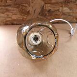 Old Molded Glass Ball Pendant Lamp 70's Vintage