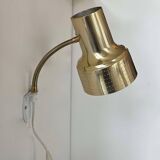 Applique vintage orientable, laiton perforé, Carl Thore Suede 1960