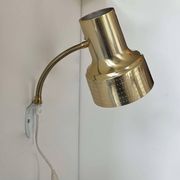 Vintage adjustable wall lamp, perforated brass, Carl Thore Suede 1960
