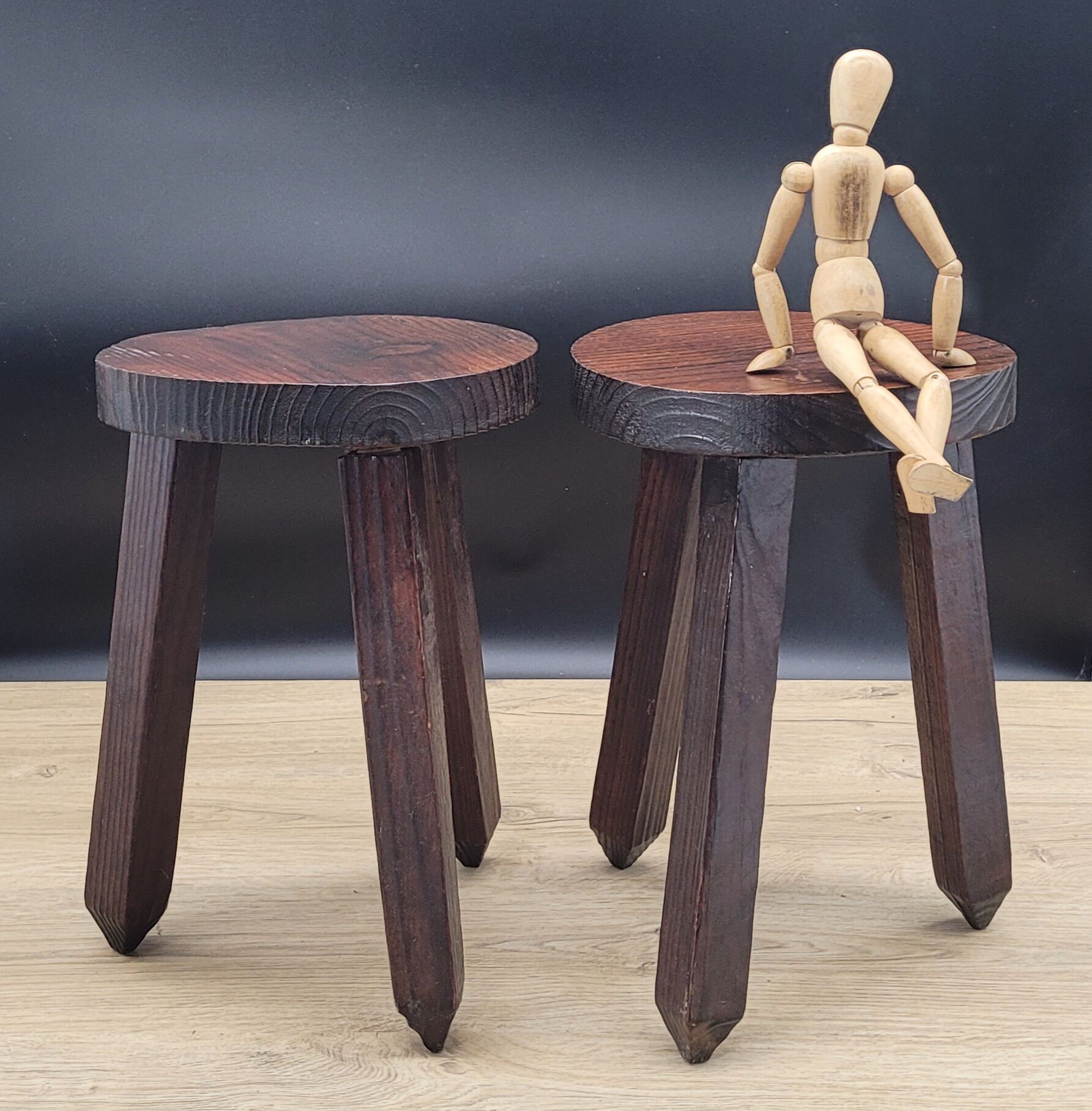 Pair of tripod stools square feet