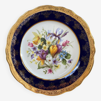 Imperia Limoges porcelain plate 22K flower pattern