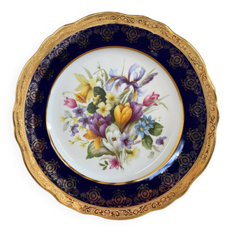 Imperia Limoges porcelain plate 22K flower pattern