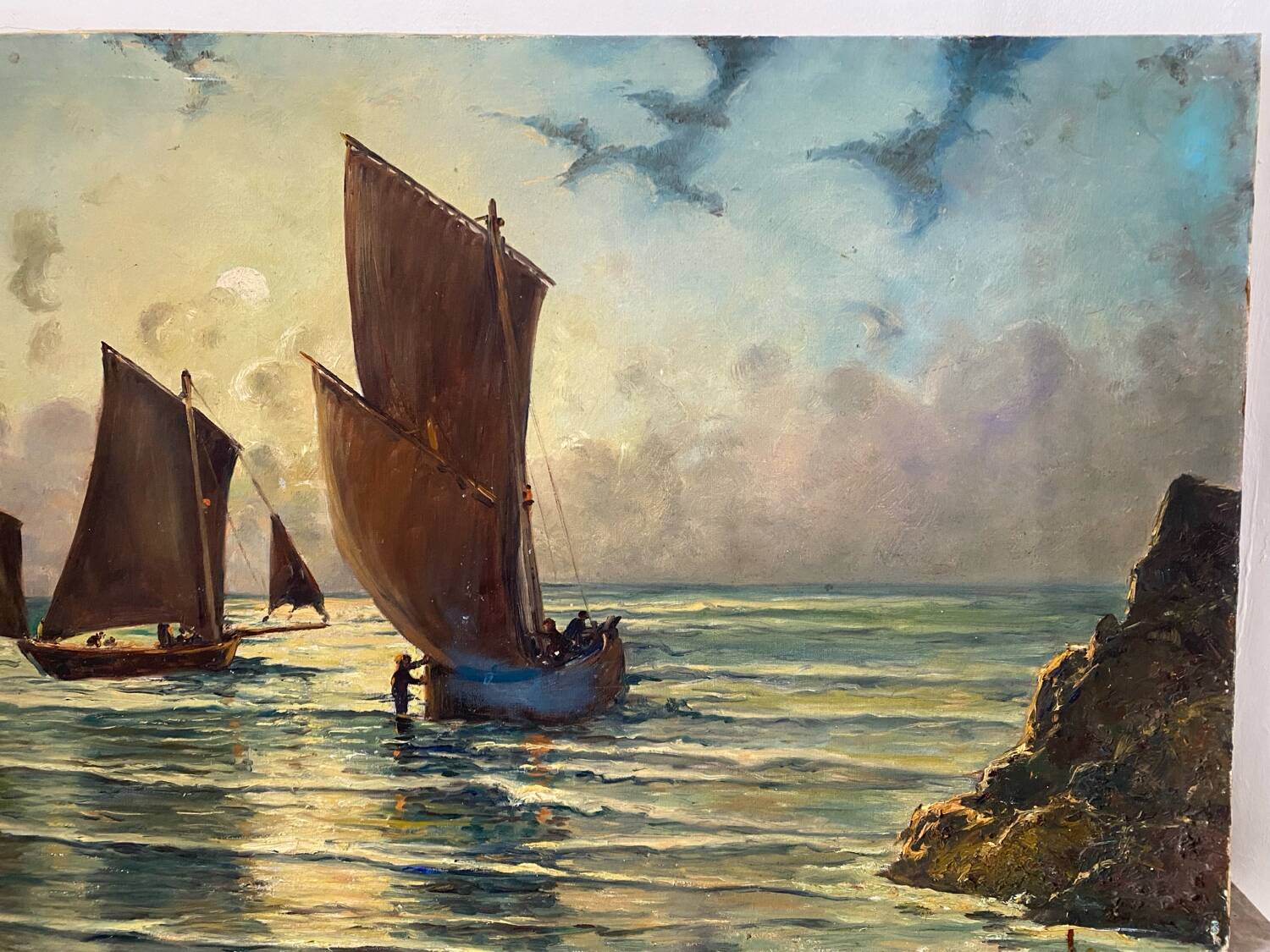 Paysage de voiliers en mer