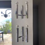 Pair of double wall lamps from Sciolari Italy 1960