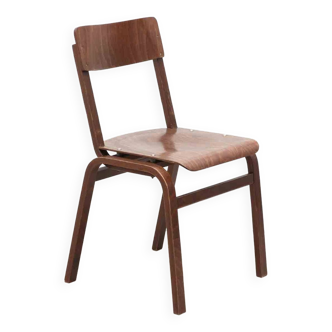Vintage all-wood ebony chair