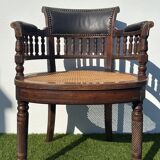 Napoleon III office chair in solid wood