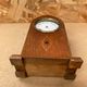 Antique mantel clock arched marquetry mahogany wood vintage
