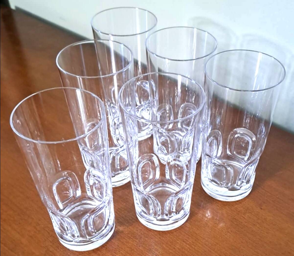 6 verres en cristal