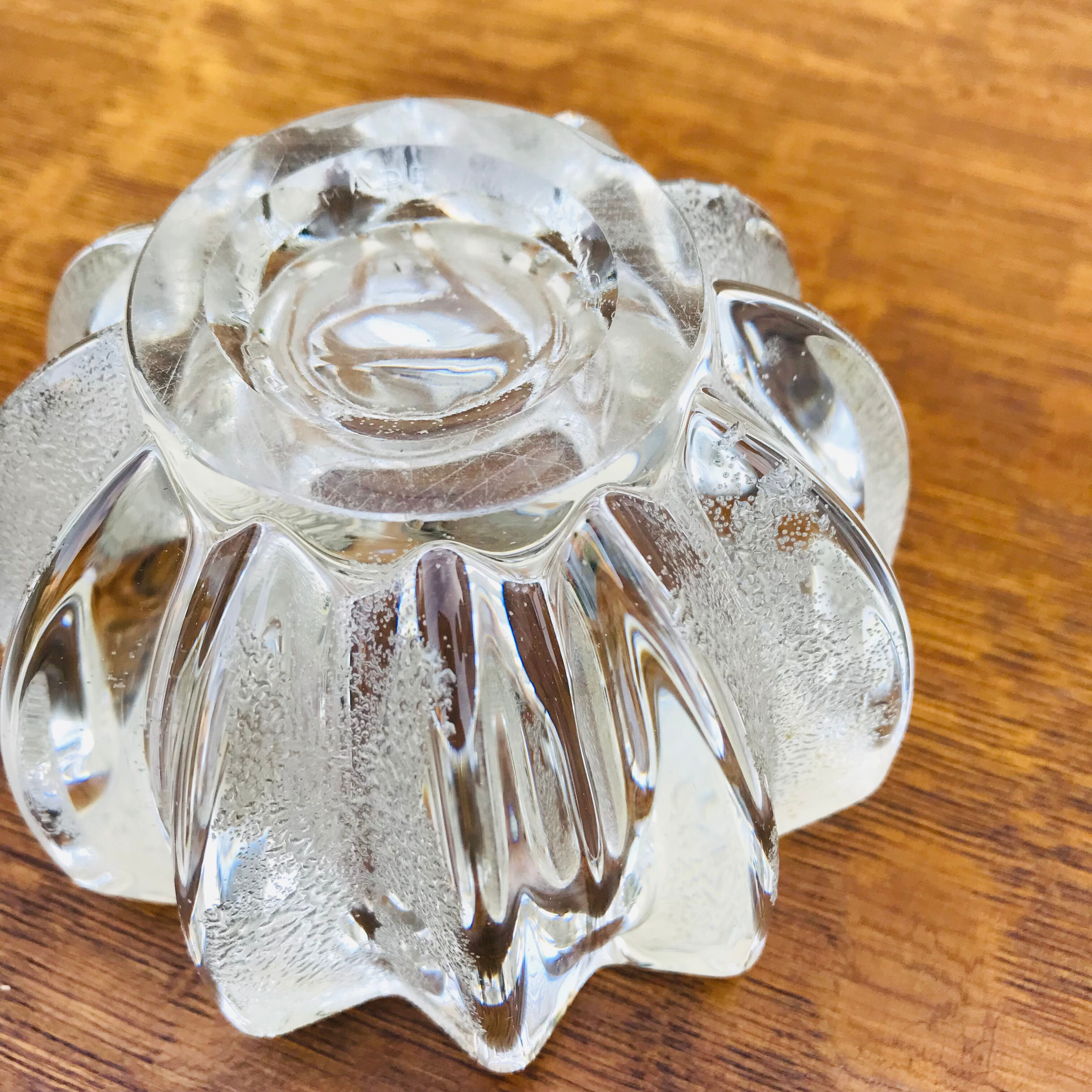 1960 vintage pocket vacuum in pressed glass